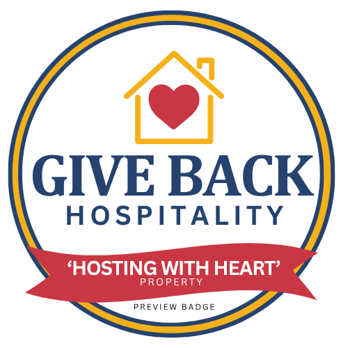 Hosting With Heart property badge